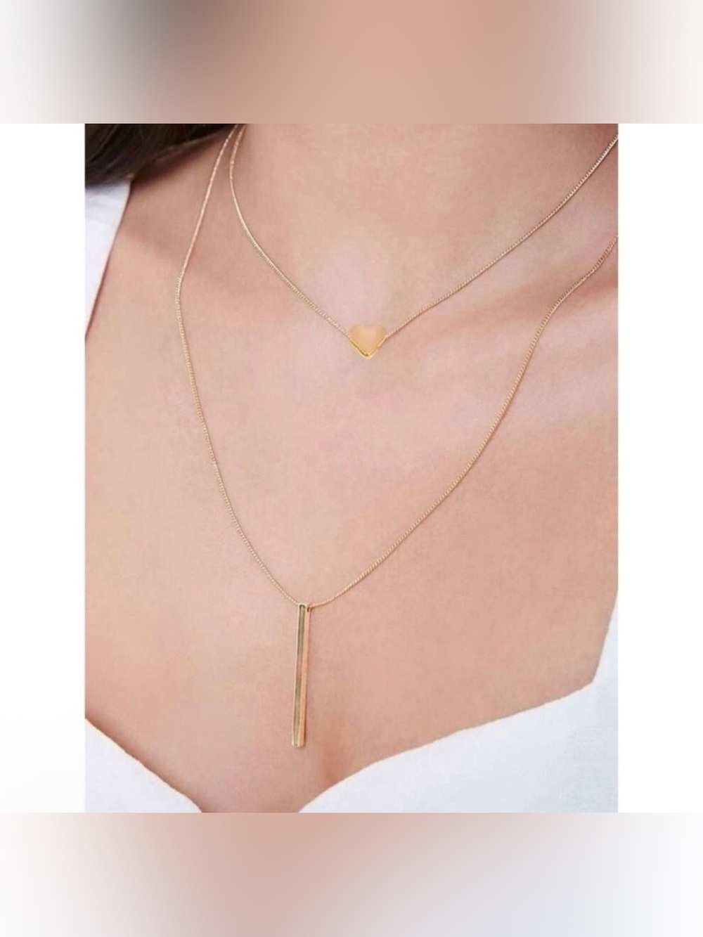 Gold Heart Pendant Necklace